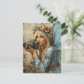 Kamera mit gemischter Media Collage Postkarte (Stehend Vorderseite)