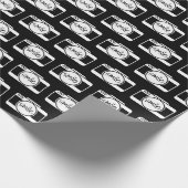 Kamera mit Lächeltext Geschenkpapier (Ecke)