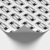 Kamera mit Lächeltext Geschenkpapier (Ecke)