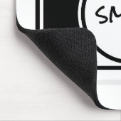 Kamera mit Lächeltext Mousepad (Ecke)