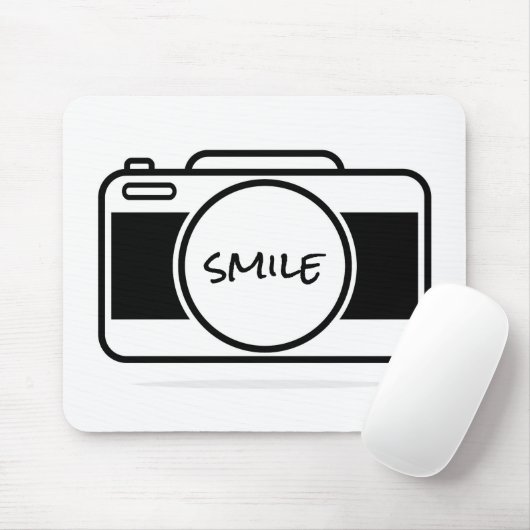 Kamera mit Lächeltext Mousepad (Mit Mouse)