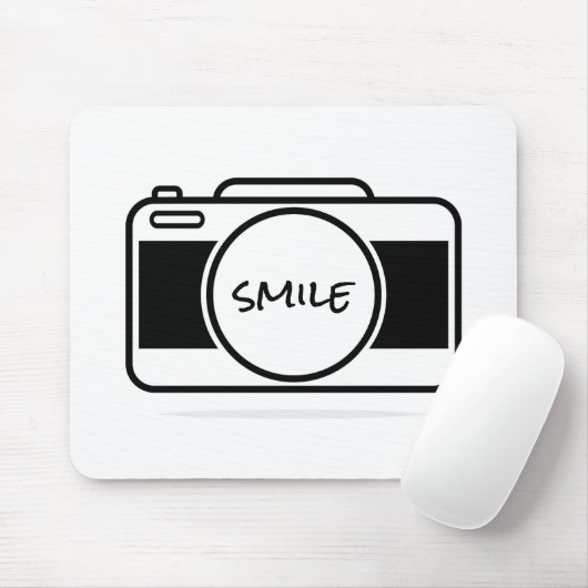 Kamera mit Lächeltext Mousepad (Mit Mouse)