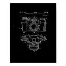 Kamera-Patent-Kunstposter | Vintage-Kamera-Kunst