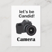 Kamera-Profi-Candid-Fotograf Visitenkarte (Vorderseite)