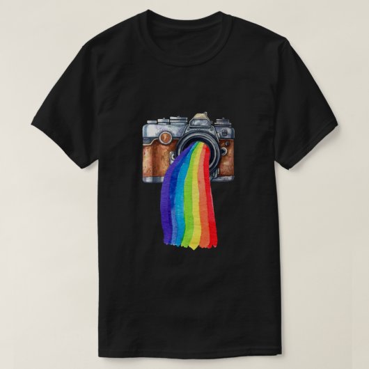 Kamera Rainbow Cameraman Fotograf Fotografie T-Shirt (Design vorne)