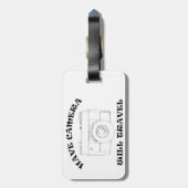 Kamera - Reise - Gepäckmarke Gepäckanhänger (Rückseite vertikal)