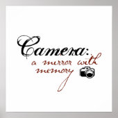 Kamera: Spiegel mit Speicher Poster (Vorne)