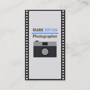 Kamera-Symbol mit Filmstreifen für Fotografen Visitenkarte