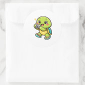 Kamera-Tourist Runder Aufkleber (Tasche)