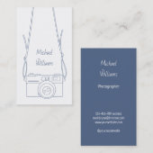 Kamera-und Riemen-Kontur-Fotograf-Vertikale Visitenkarte (Vorne/Hinten)