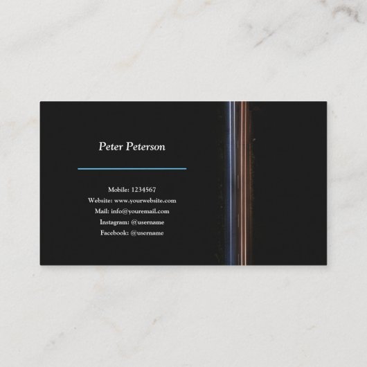 Kamera Visitenkarte (Rückseite)