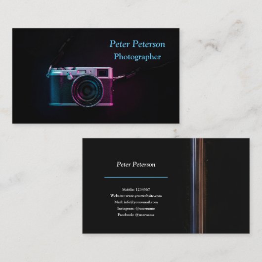 Kamera Visitenkarte (Vorne/Hinten)