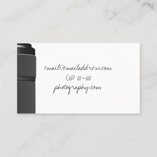 Kamera Visitenkarte (Rückseite)