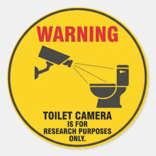 Kamera-Warnschild Toilette Lustiger Aufkleber
