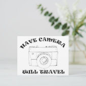 Kamera wird reisen postkarte (Stehend Vorderseite)