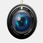 Kamera-Zoomobjektiv-Fotografie-Fotograf-Geschenk Keramik Ornament (Links)
