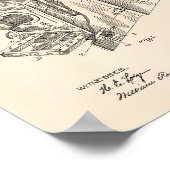 Kameraapparat 1887 Patent Art - Alter Peper Poster (Ecke)