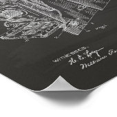 Kameraapparat 1887 Patentart - Kopftafel Poster (Ecke)