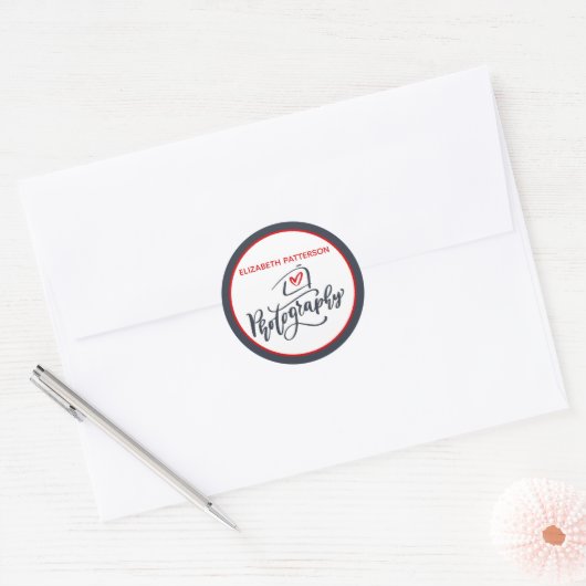 Kameraaufkleber für Fotografen Runder Aufkleber (Umschlag)