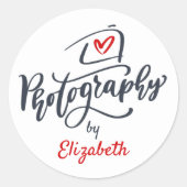 Kameraaufkleber für Fotografen Runder Aufkleber (Vorderseite)