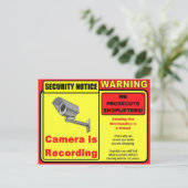 Kameraaufzeichnung - Merchandise Shelf Card Postkarte (Stehend Vorderseite)