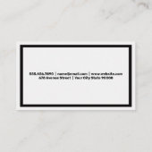 Kameraausrüstung | Fotografie Visitenkarte (Rückseite)