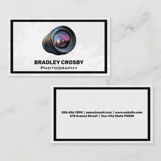 Kameraausrüstung | Fotografie Visitenkarte (Vorne/Hinten)