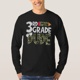 Kamerad 3. Klasse Camouflage-Druck Zurück zur Schu T-Shirt