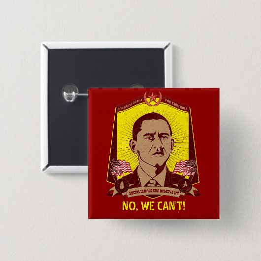 Kamerad Obama Customizable Slogan Button (Vorne & Hinten)