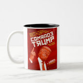 Kamerad Trump - sowjetisches Poster Zweifarbige Tasse (Links)