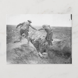 Kameraden bei der Schlacht von Ginchy, The Somme, Postkarte