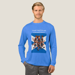 Kameradschaft einer lärmenden Rugby-Mannschaft Tri-Blend Shirt