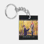 Kamerafilm Streifen Vintag Save the Date Verlobung Schlüsselanhänger (Vorderseite links)