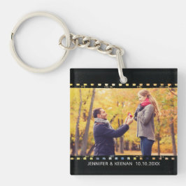 Kamerafilm Streifen Vintag Save the Date Verlobung Schlüsselanhänger