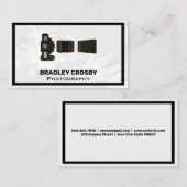 Kameragehäuse und Linsen Visitenkarte (Vorne/Hinten)