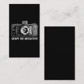 Kamerakamera Fotograf Kameramann Fotografie Visitenkarte (Vorne/Hinten)