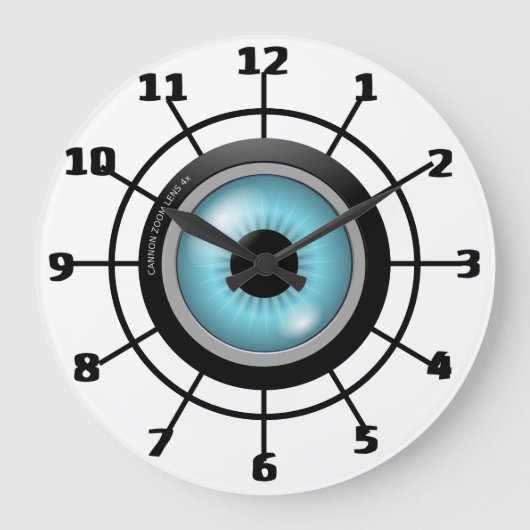 Kameraleuchten Große Wanduhr (Vorderseite)