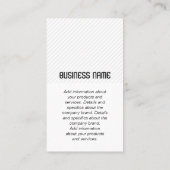 Kameraleuchten | Monogramm Visitenkarte (Rückseite)