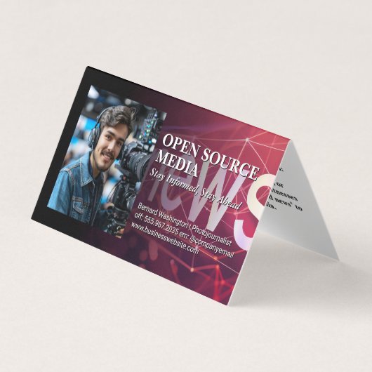 Kameraman im Studio-Set Visitenkarten (Vorderseite)