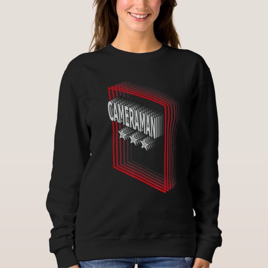 Kameramann Berufstitel Würdigung Retro Sweatshirt (Vorderseite)