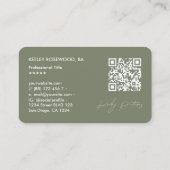 Kameramann Fotograf Sage Modern Visitenkarte (Rückseite)