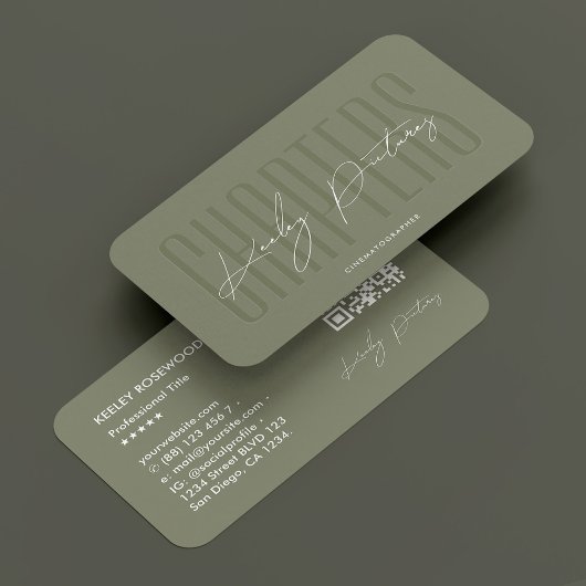 Kameramann Fotograf Sage Modern Visitenkarte