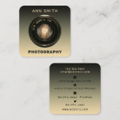 Kameraobjektiv-Foto  Quadratische Visitenkarte (Vorne/Hinten)