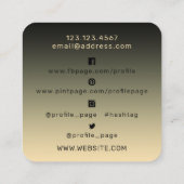 Kameraobjektiv-Foto  Quadratische Visitenkarte (Rückseite)