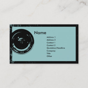 Kameraobjektiv-Fotograf-Visitenkarte Visitenkarte