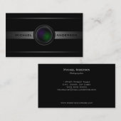 Kameraobjektiv-Fotografie-Visitenkarte Visitenkarte (Vorne/Hinten)