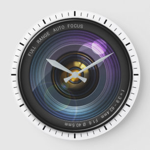 Kameraobjektiv Große Wanduhr