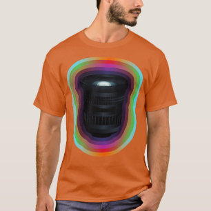Kameraobjektiv mit Farbverlauf-Rahmen T-Shirt