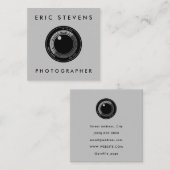 Kameraobjektiv schwarz und graue Visitenkarte (Vorne/Hinten)