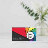 Kameraöffnung für Regenbogenfarben für Fotografen Visitenkarte (Stehend Vorderseite)